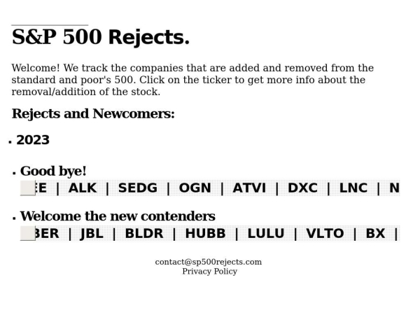 sp500rejects.com
